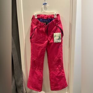 Girls Youth Ski/Snow Pants - Fuchsia Size L - NWT Zermatt Brand
